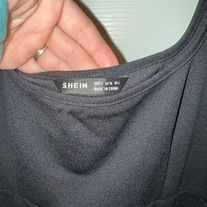 Black shein dress size small with side zipper